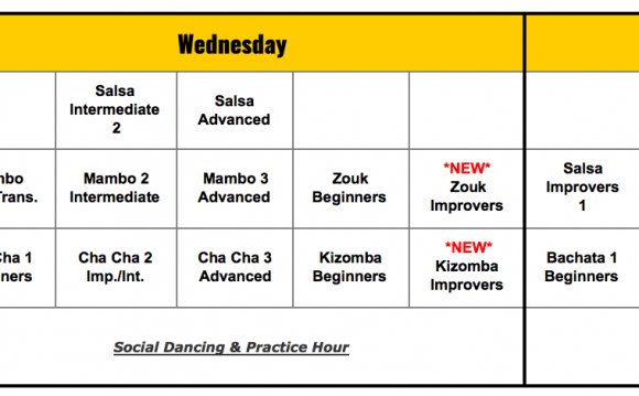 4-Week Courses Timetable