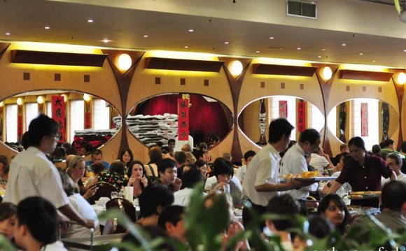 Yum cha trolley laden with